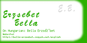 erzsebet bella business card